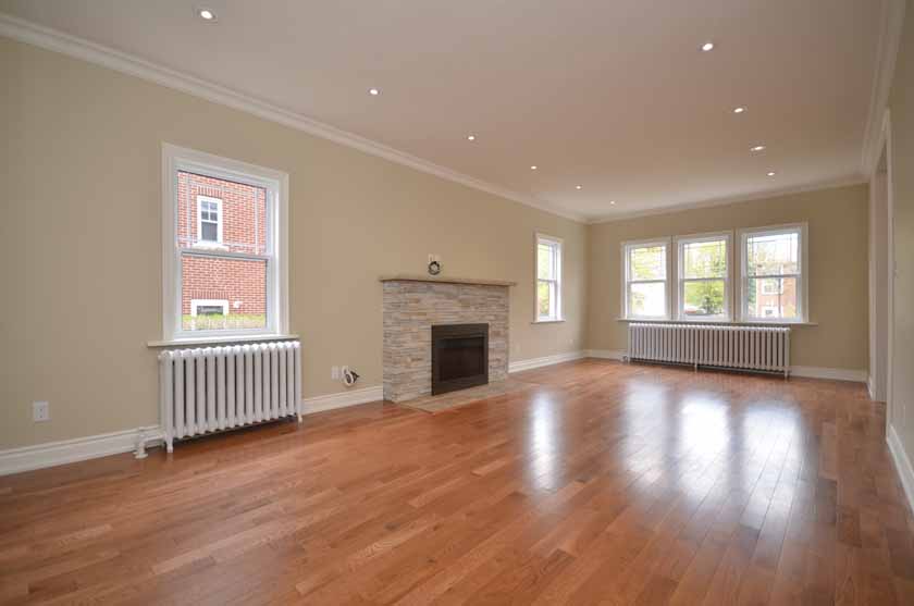 Refinished fireplace